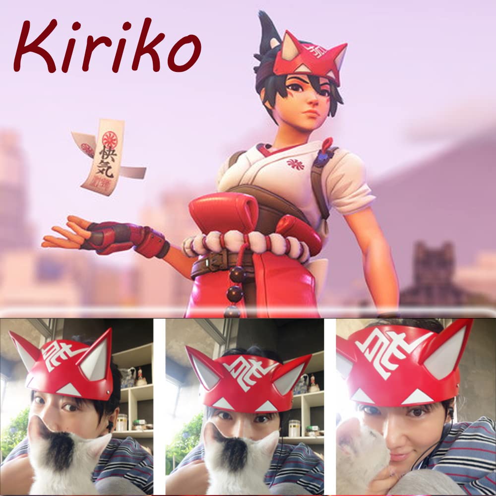 Careta Kiriko CrazyCatCos de OW. Máscara kitsune Cosplay - Imagen 6