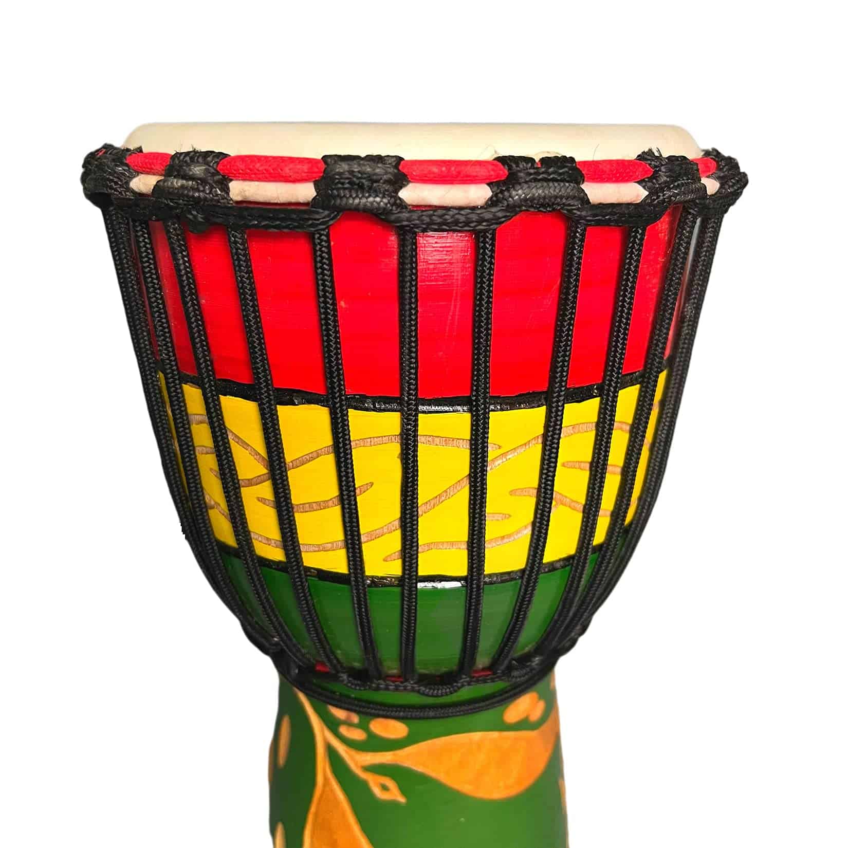 Tambor Djembe RUOSWTE 8'', Tallado en Madera Sólida, - Imagen 5
