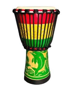 Tambor Djembe RUOSWTE 8'', Tallado en Madera Sólida,