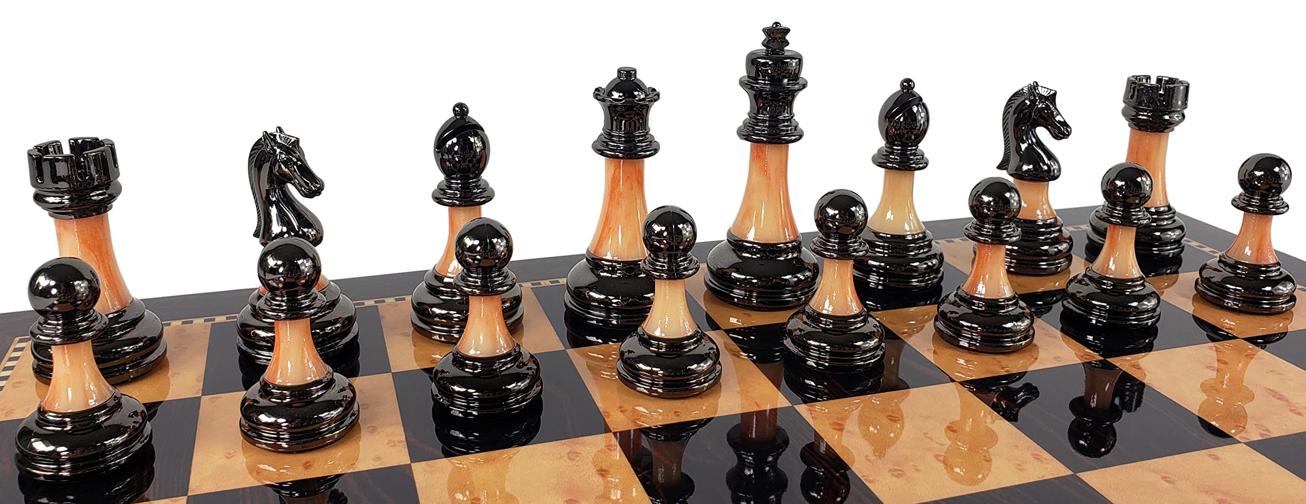 Conjunto de Hombres de Ajedrez en Cromo y Negro Cromo - Imagen 8