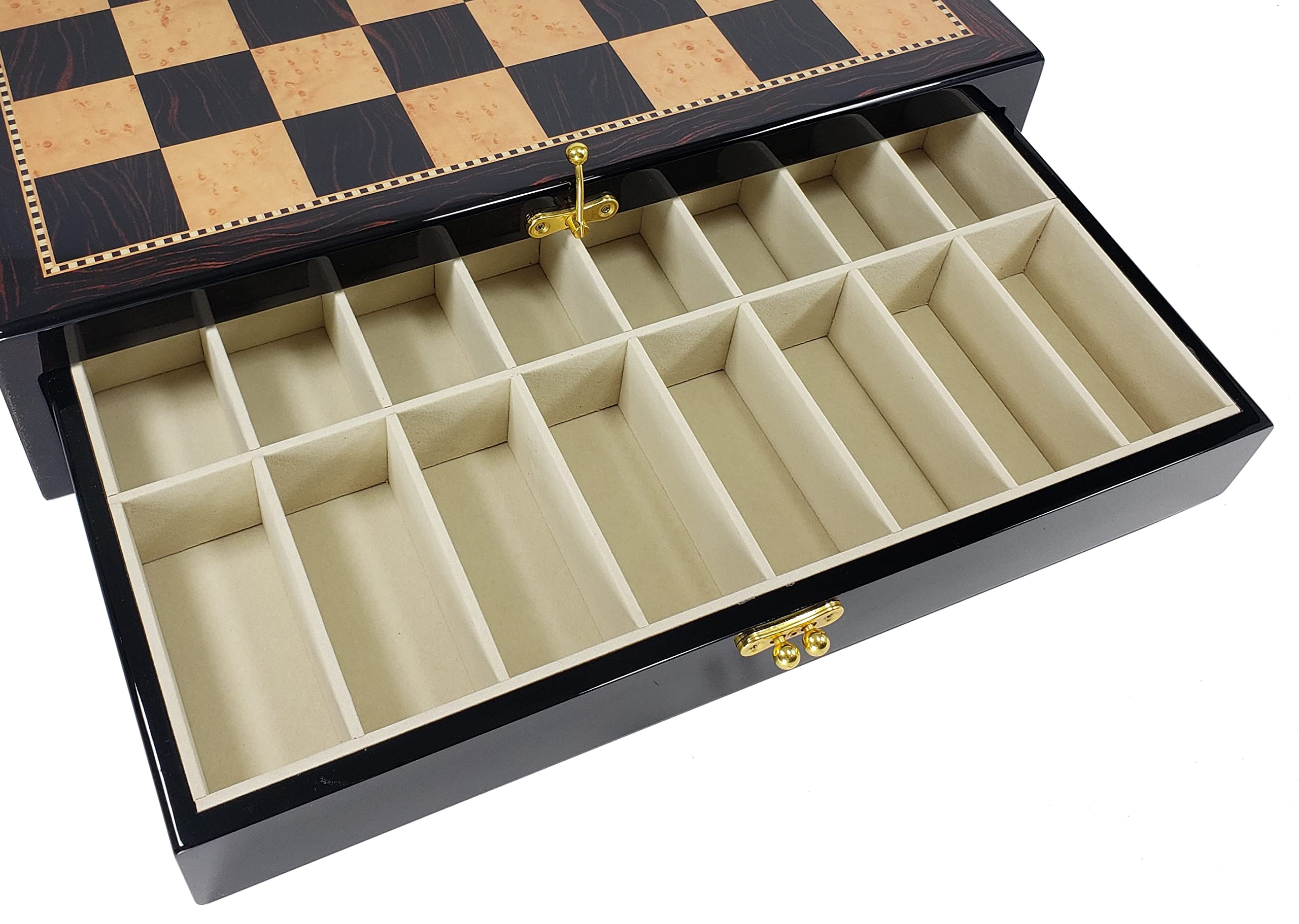 Conjunto de Piezas de Ajedrez Staunton Cromado y Negro con - Imagen 3