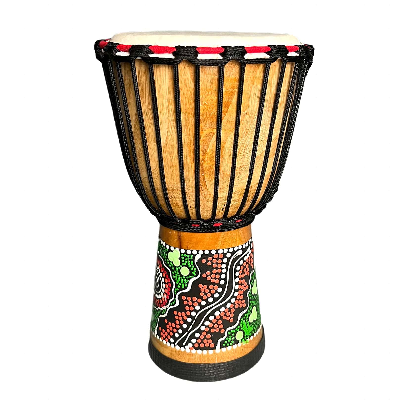 Tambor Djembe RUOSWTE de 8 pulgadas, Tallado en Madera
