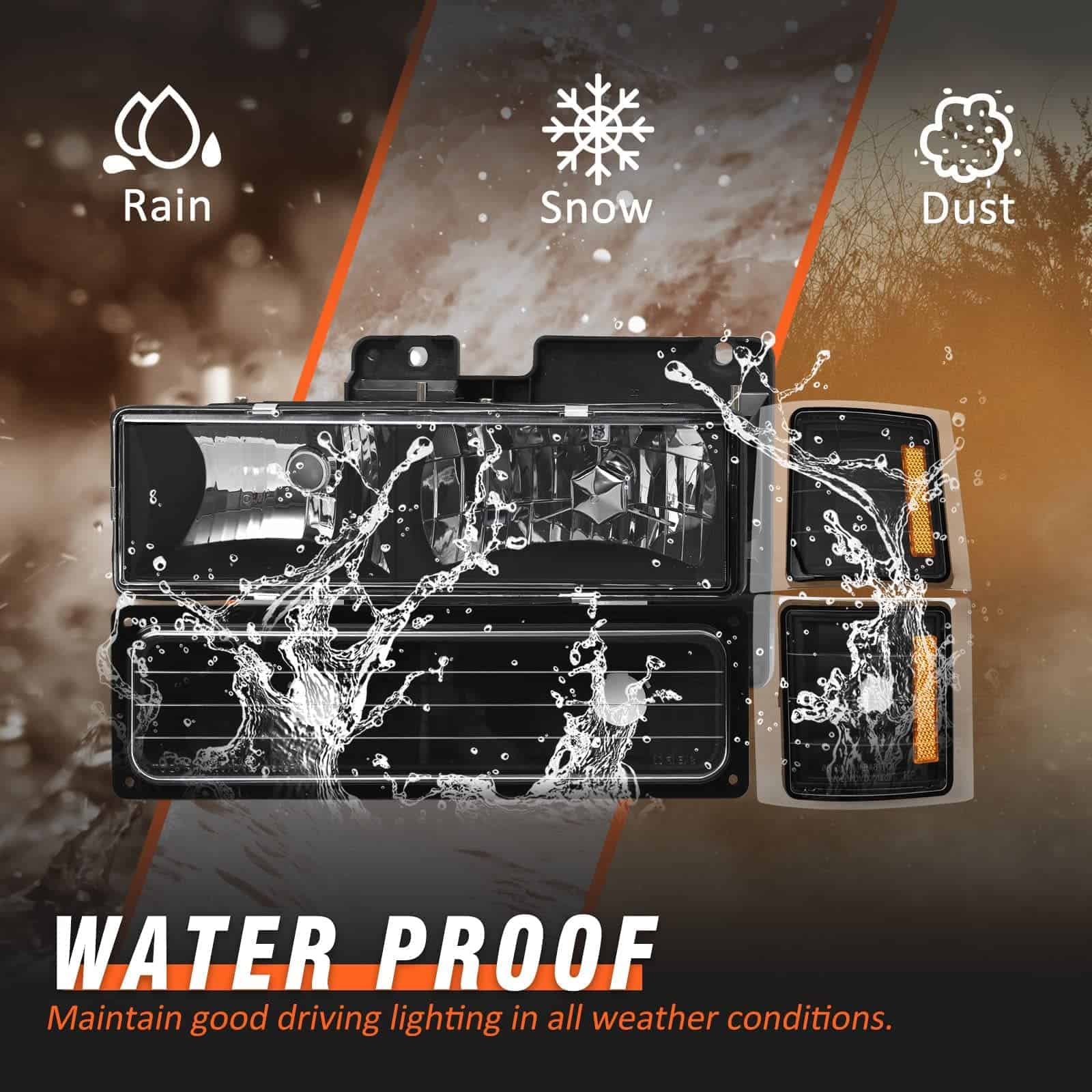 Conjunto de Faros para Chevy Silverado 1994-1998 para 94 95 - Imagen 7