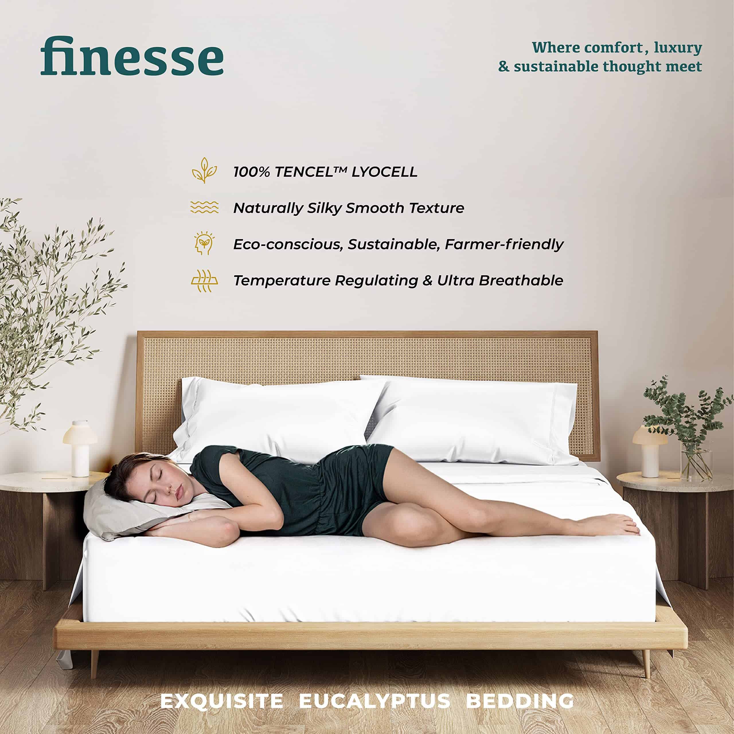 Juego de sábanas 100% Tencel California King - 4 PC Cal - Imagen 3