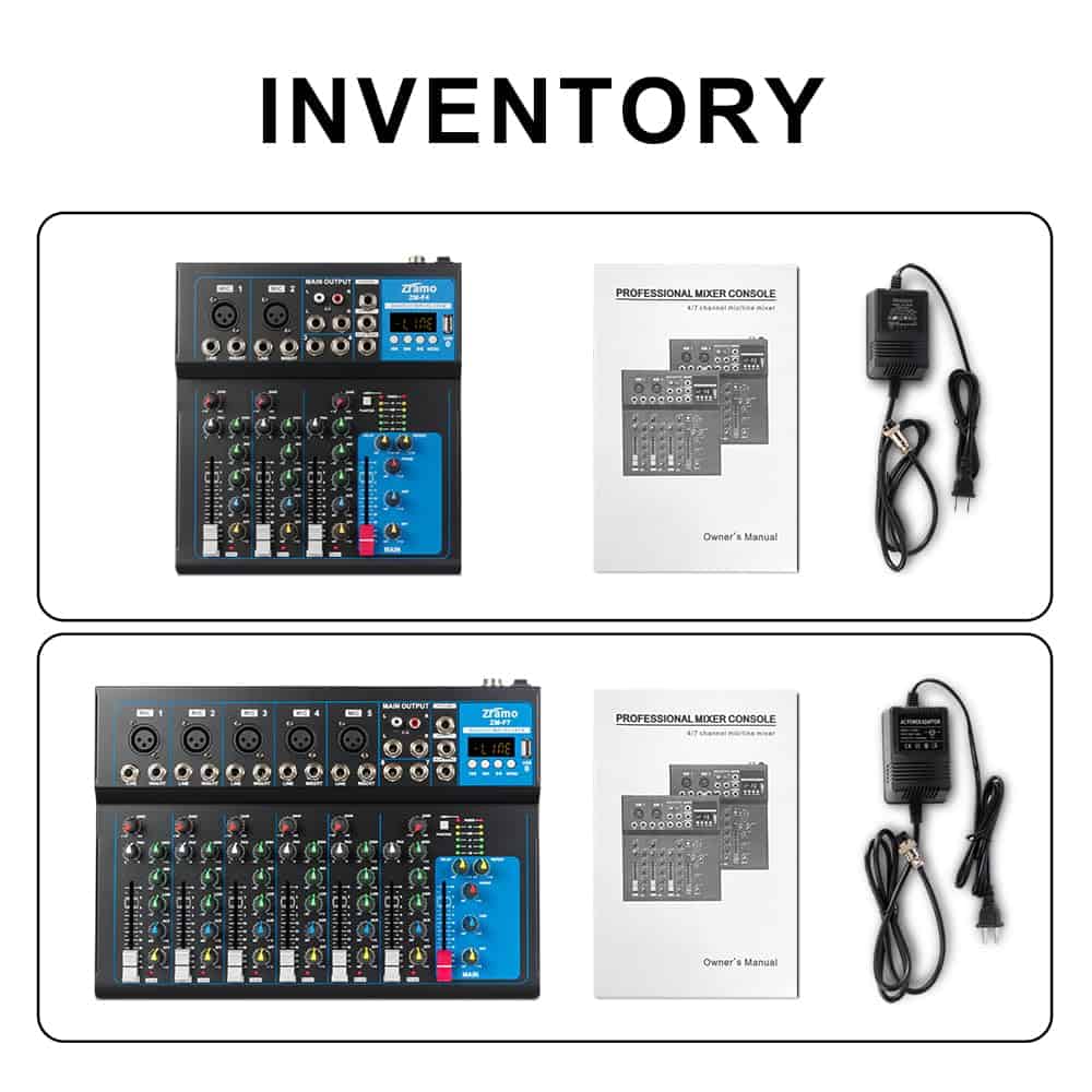 Mezcladora de Audio Profesional ZRAMO F4 para teclado - Imagen 8
