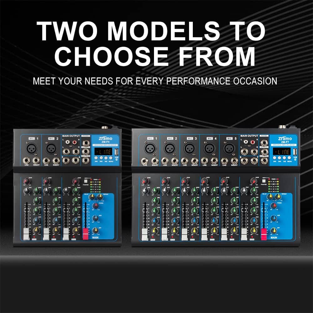 Mezcladora de Audio Profesional ZRAMO F4 para teclado - Imagen 5