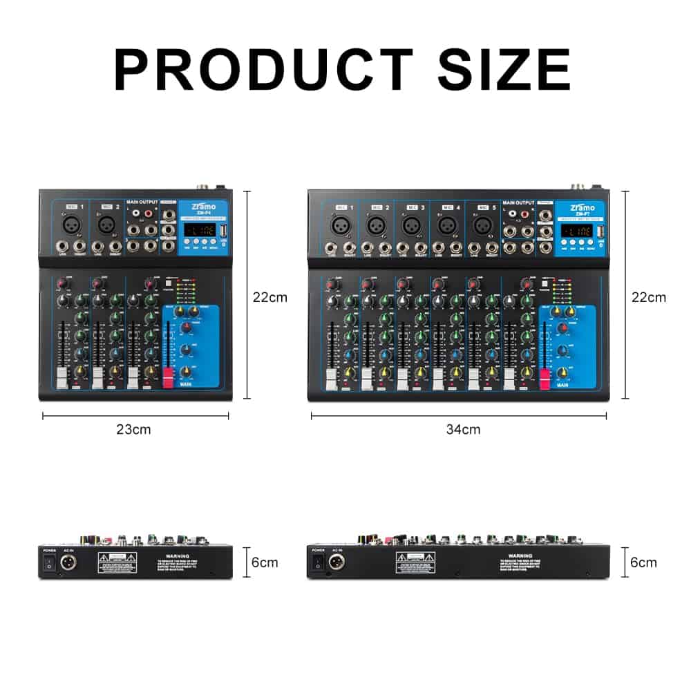 Mezcladora de Audio Profesional ZRAMO F4 para teclado - Imagen 7