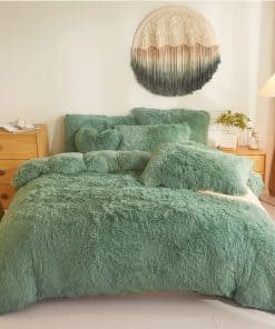 Juego de funda de edredón Shaggy de 5 piezas, Edredón de