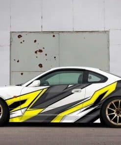 2pcs Calcomanías de pintura para automóvil, rayas laterales