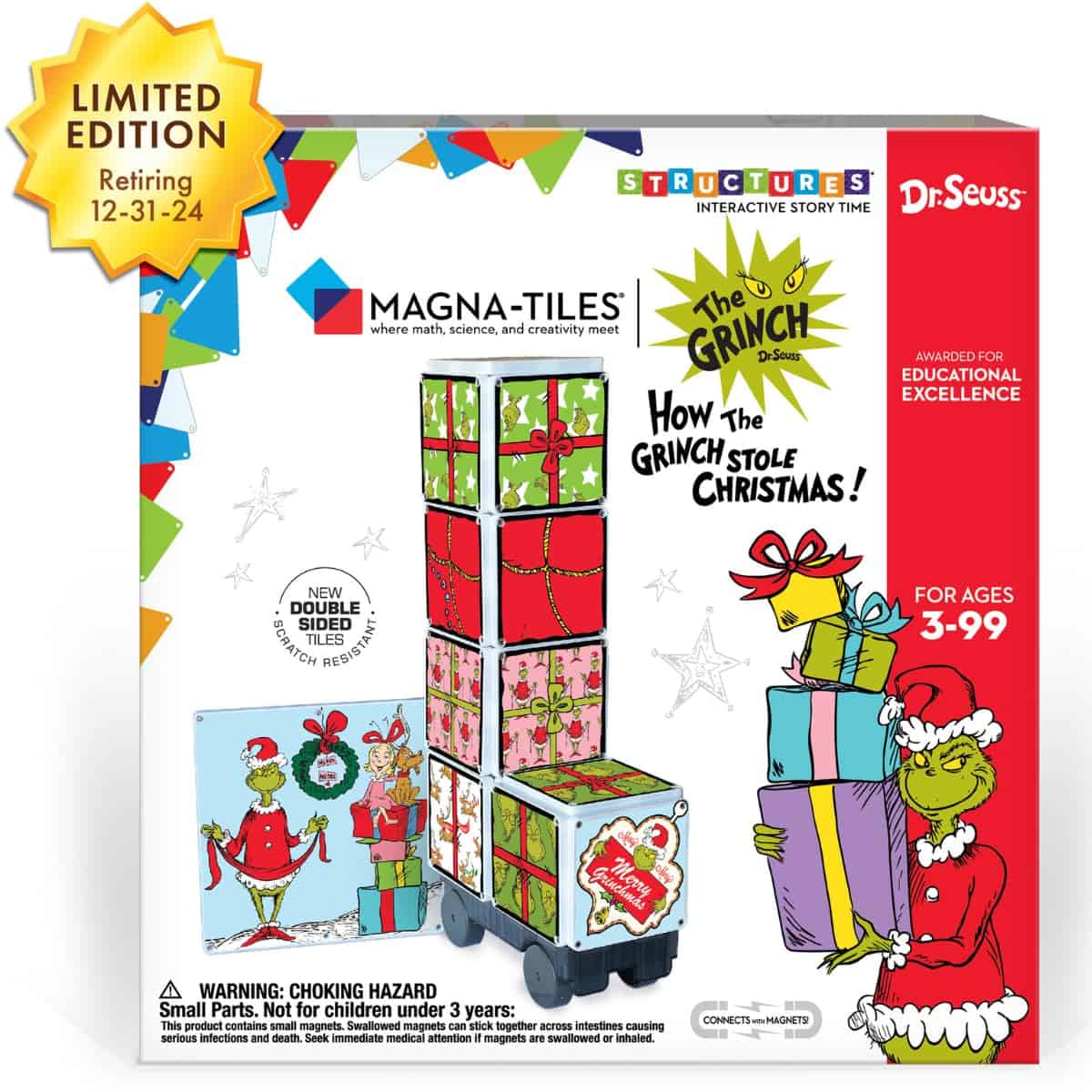 CreateOn Magna-Tiles Edición Limitada How The Grinch Stole