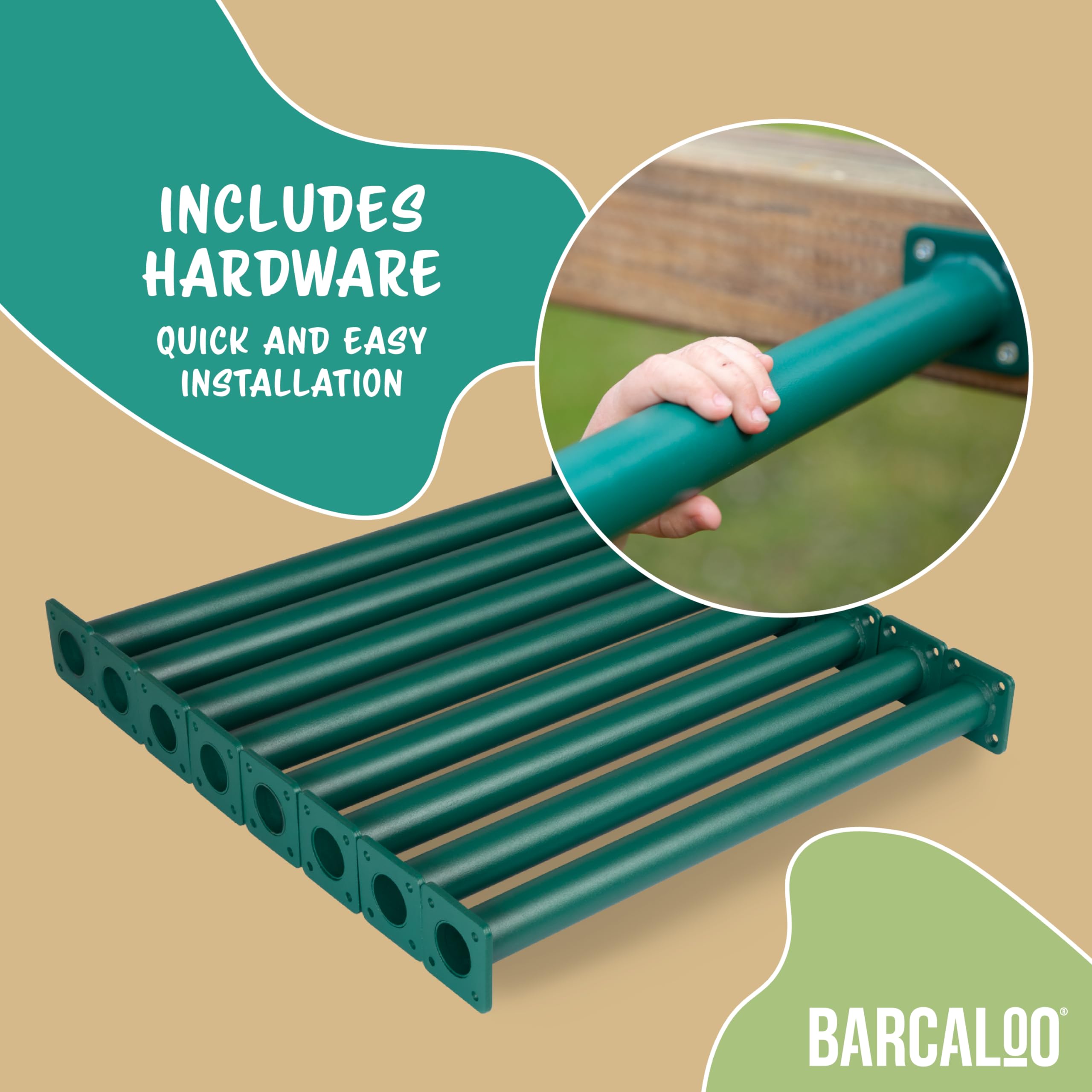 Accesorio de Juegos de Patio Barcaloo Monkey Bars, Barras - Imagen 6