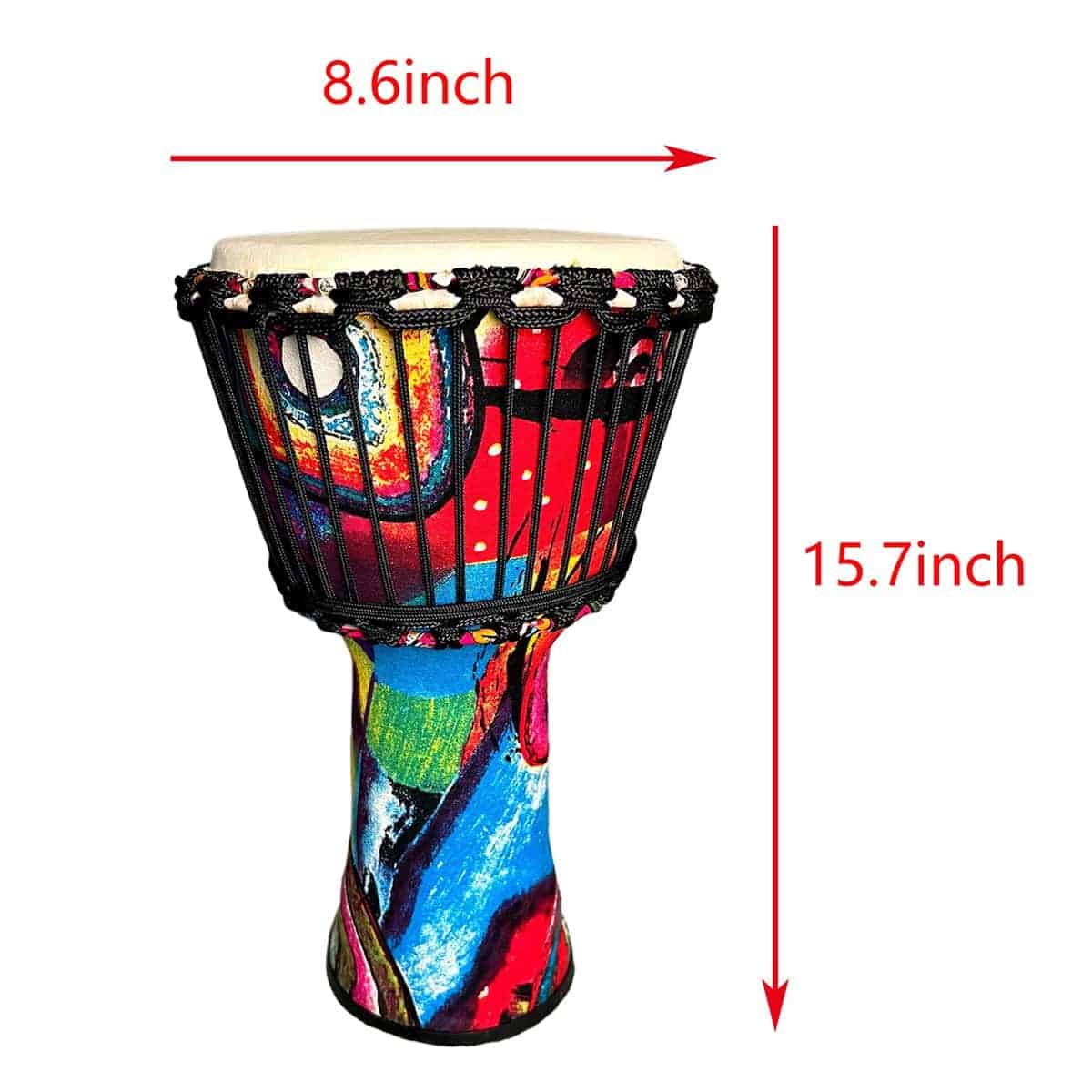 Tambores Djembe RUOSWTE de 8.5", Tambor Bongo, Instrumento - Imagen 4