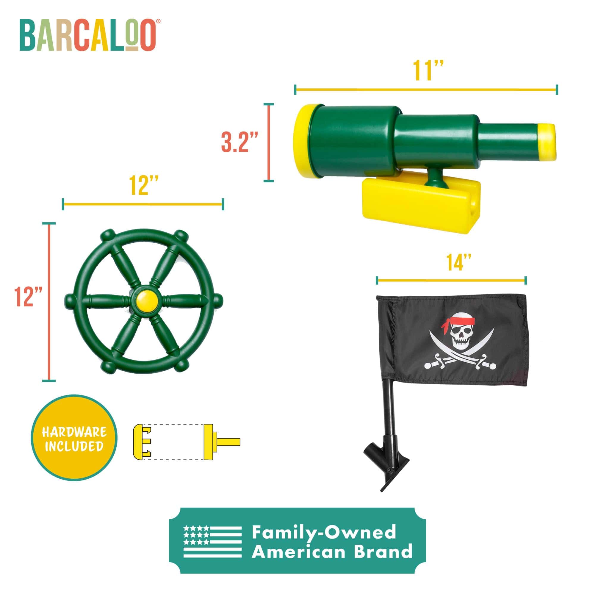 Paquete de Equipos de Juegos Barcaloo con Telescopio Pirata - Imagen 3