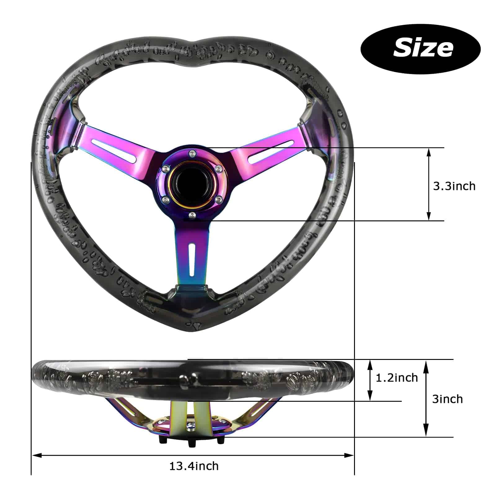 Volante de Carreras/Golf Universal de Acrílico MOTAFAR, - Imagen 3