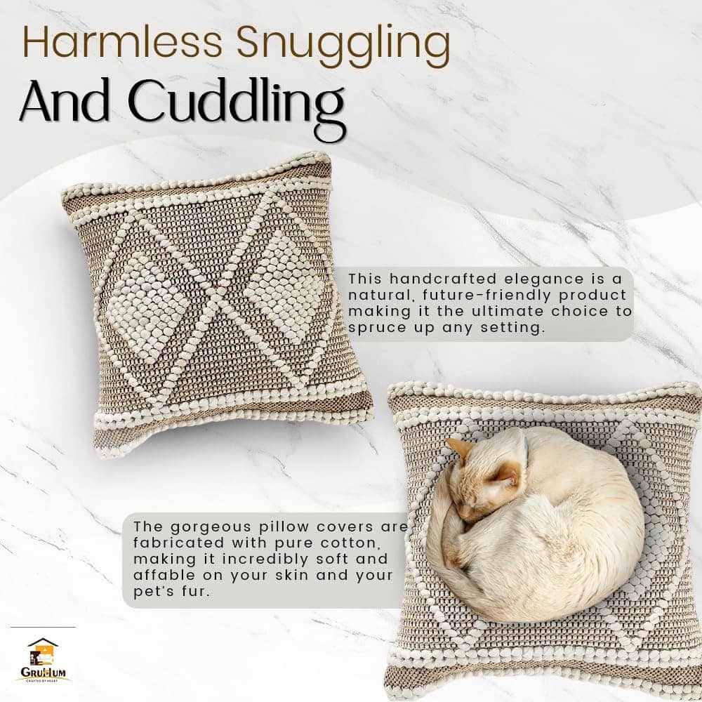 Fundas de cojín GRUHUM 18 x 18 - Juego de 2 Fundas de cojín - Imagen 8