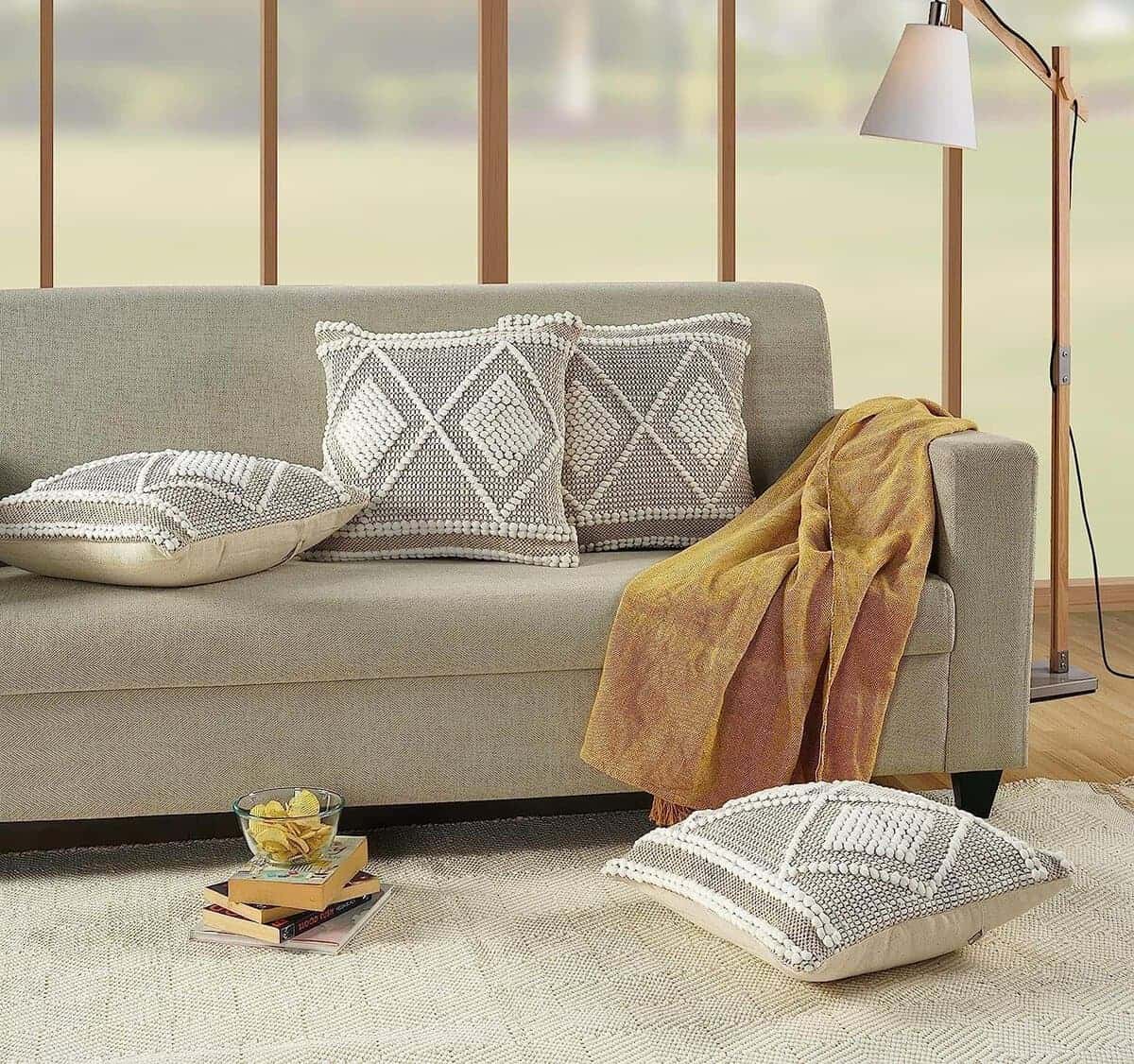 Fundas de cojín GRUHUM 18 x 18 - Juego de 2 Fundas de cojín - Imagen 3