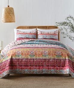 Juego de Colcha King Boho Reversible Estilo Bohemio con