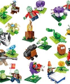 JHESAO 12 Cajas de Plantas y Zombies Juguetes de Ensamble