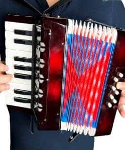 Acordeón de 17 Teclas 8 Bajos, Instrumento de Teclado,