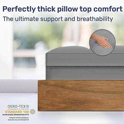 Sobrecolchón de algodón 100% Sleep Mantra tamaño King - - Imagen 5