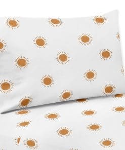 Juego de sábanas Queen Sun de Sweet Jojo Designs Naranja y