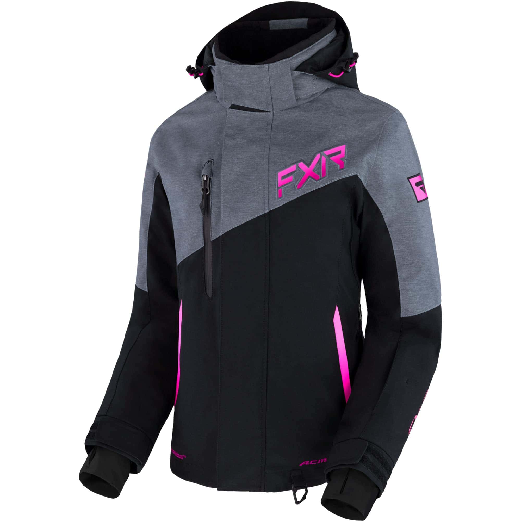 Chaqueta FXR para Mujer Negra/Gris Medio/Fucsia Edge