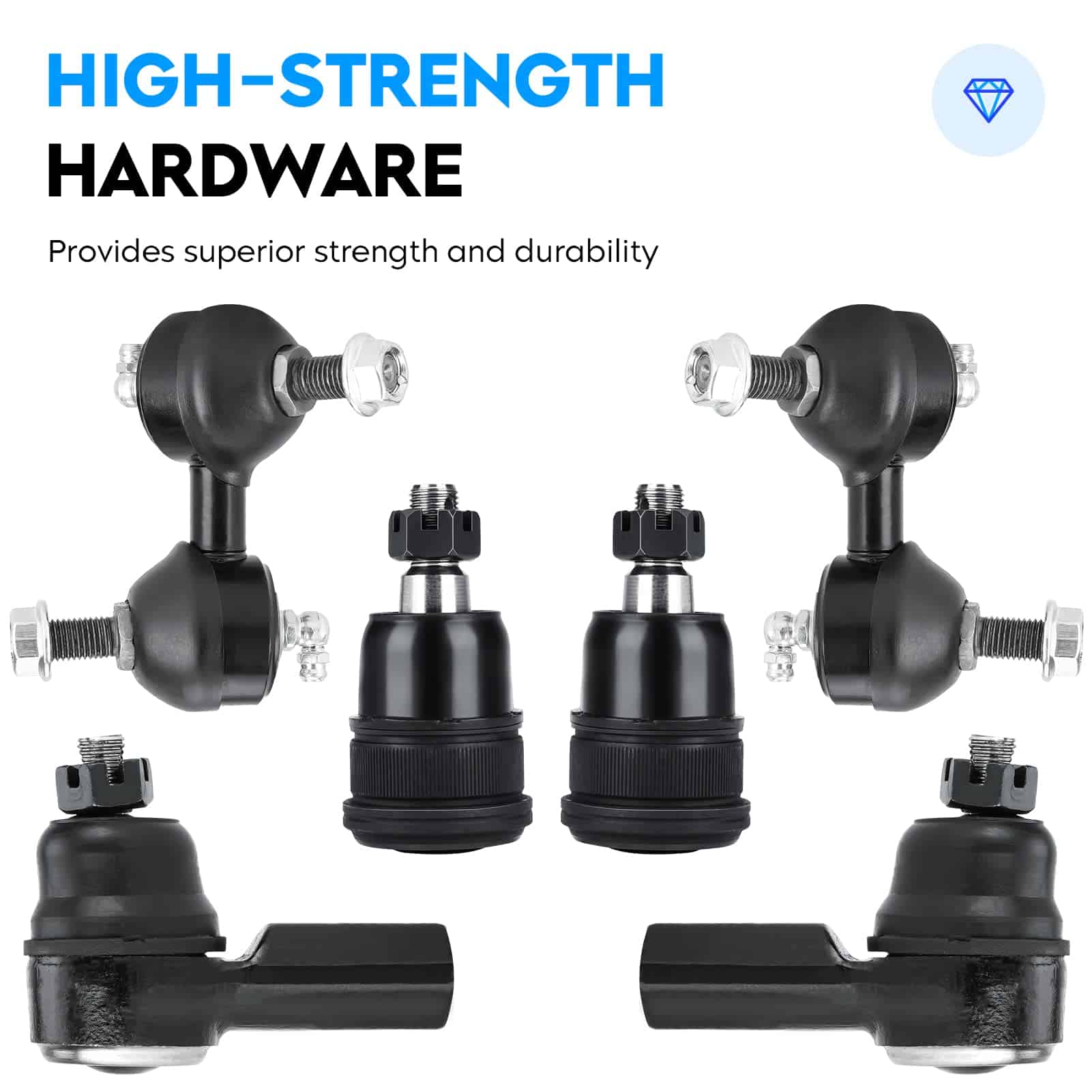 8PCS Brazo de control inferior delantero con rótulas para - Imagen 8