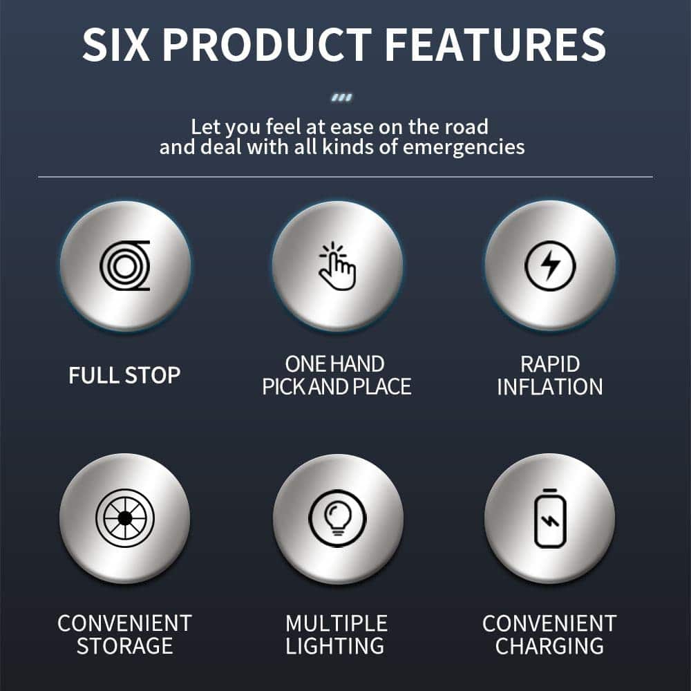 Inflador de neumáticos eléctrico inalámbrico portátil Bomba - Imagen 5