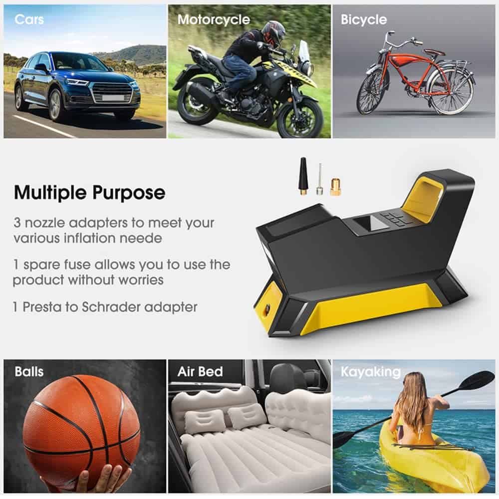 Inflador de neumáticos inalámbrico Bomba de aire eléctrica - Imagen 4