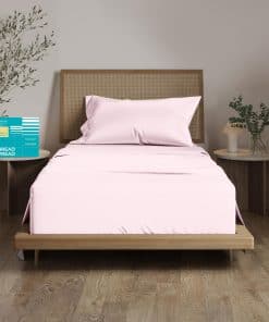 Juego de sábanas de algodón egipcio 100% -Rosa