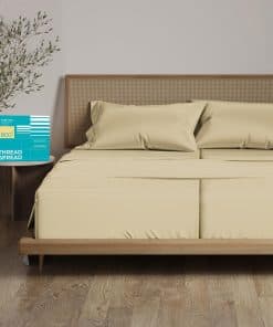 Juego de Sábanas Split King 100% algodón -Arena