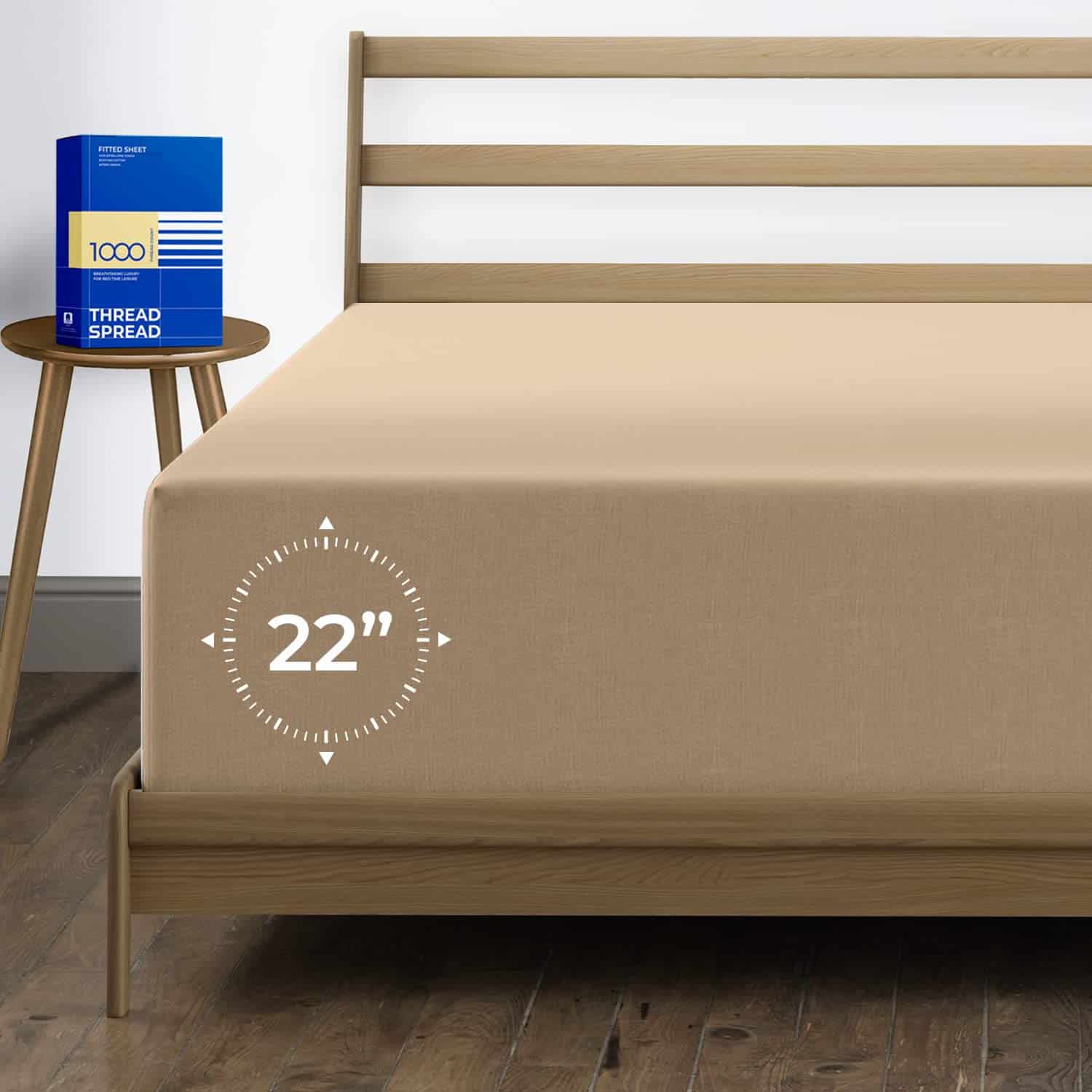 Sábana Ajustable King de Lujo de Algodón Egipcio Thread