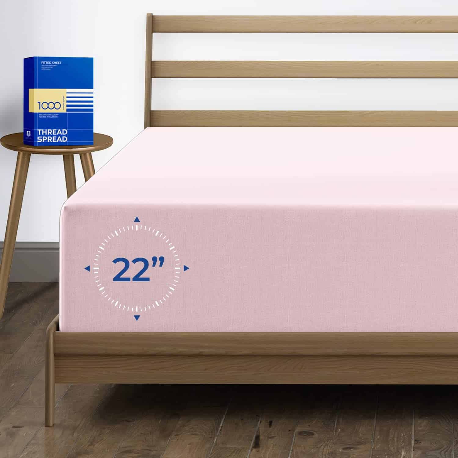 Sábana Ajustable de Tamaño King de Lujo de Algodón Egipcio