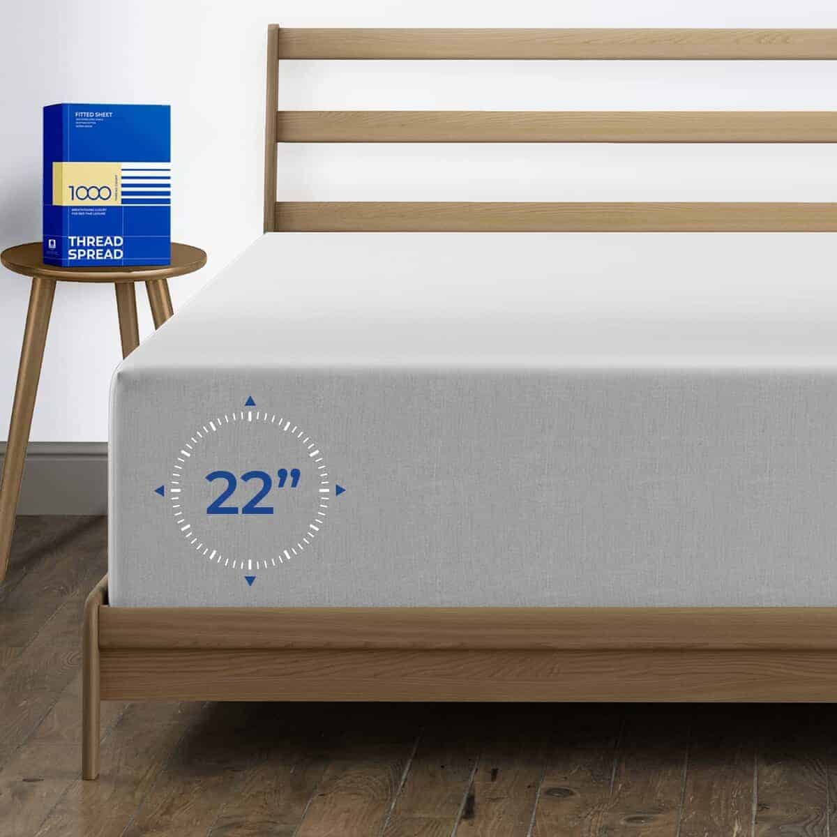 Sábana Ajustable de Algodón Egipcio de Lujo para Cama