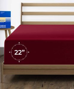 Sábana bajera ajustable de algodón egipcio de lujo Thread