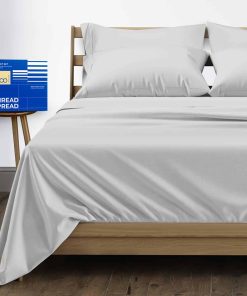 Juego de sábanas 100% algodón egipcio -Silver