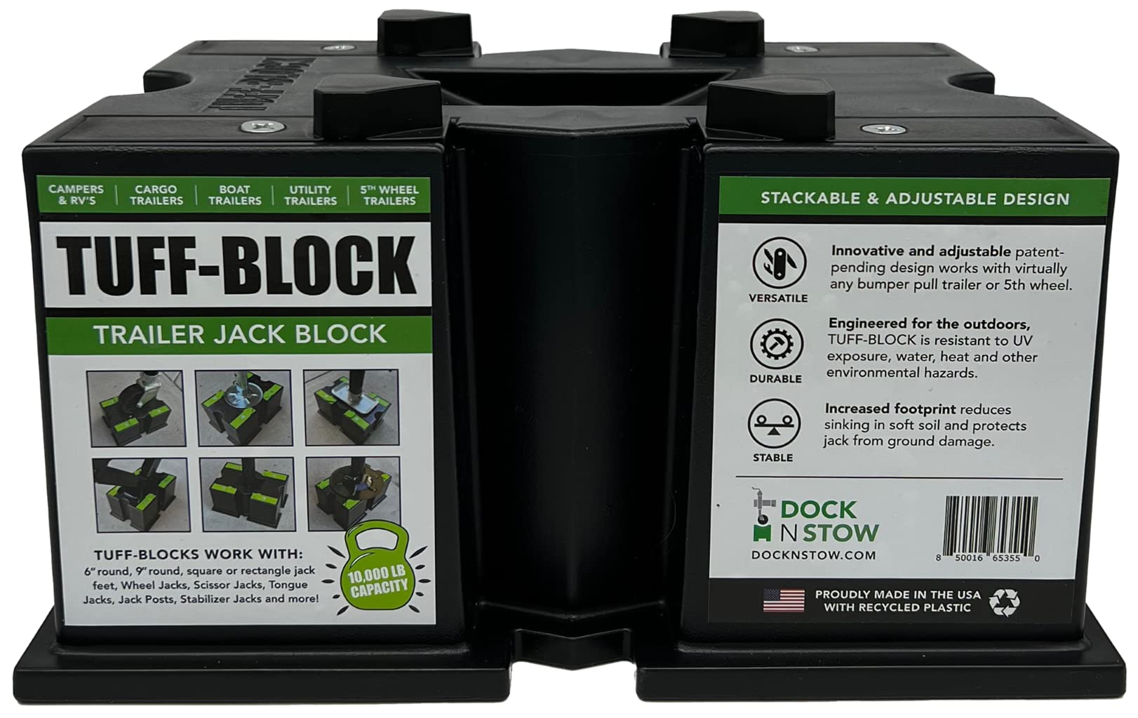 Bloques de Gato para Remolque TUFF-BLOCK de -Negro