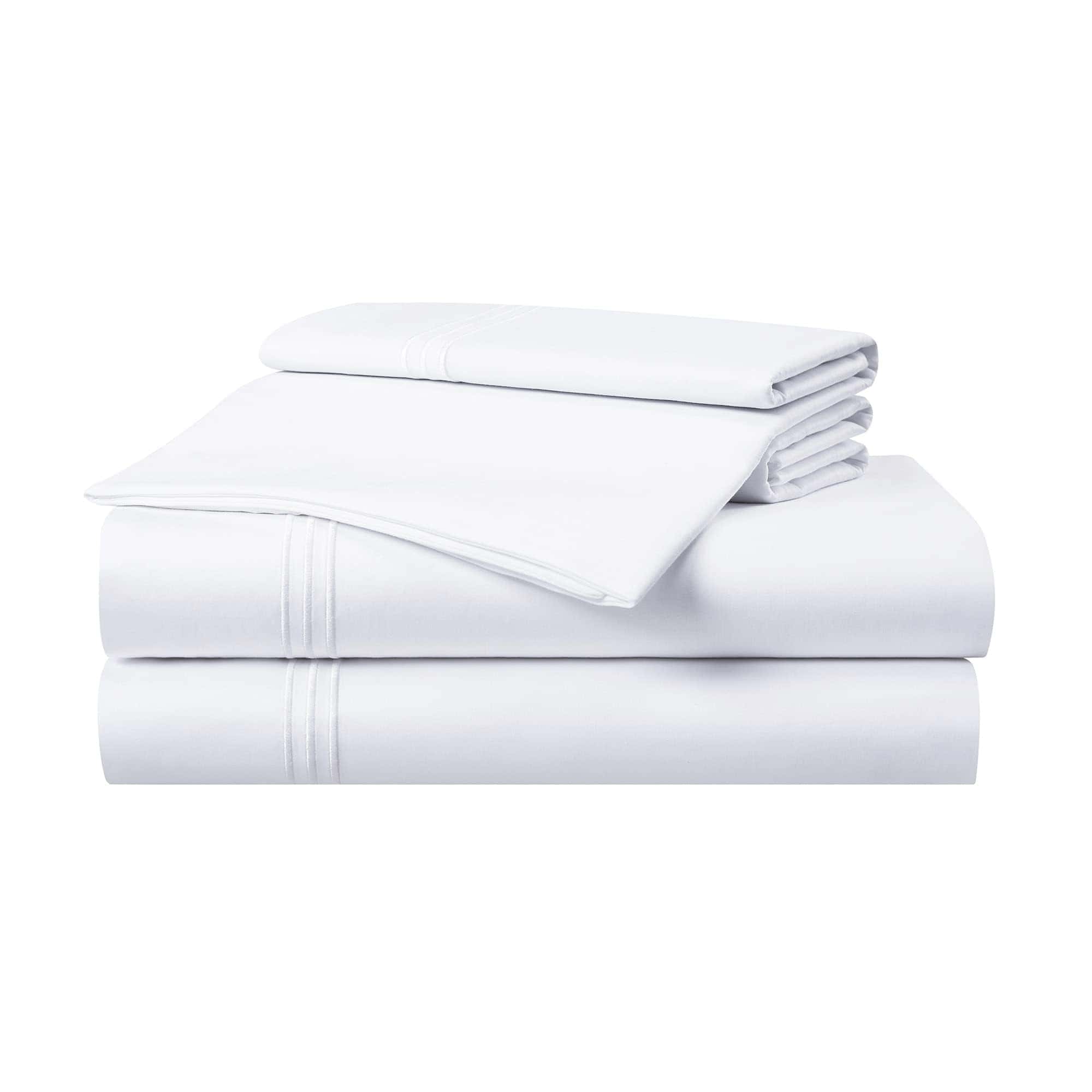 Juego de sábanas de satén Aston & Arden - 100% -Blanco palom