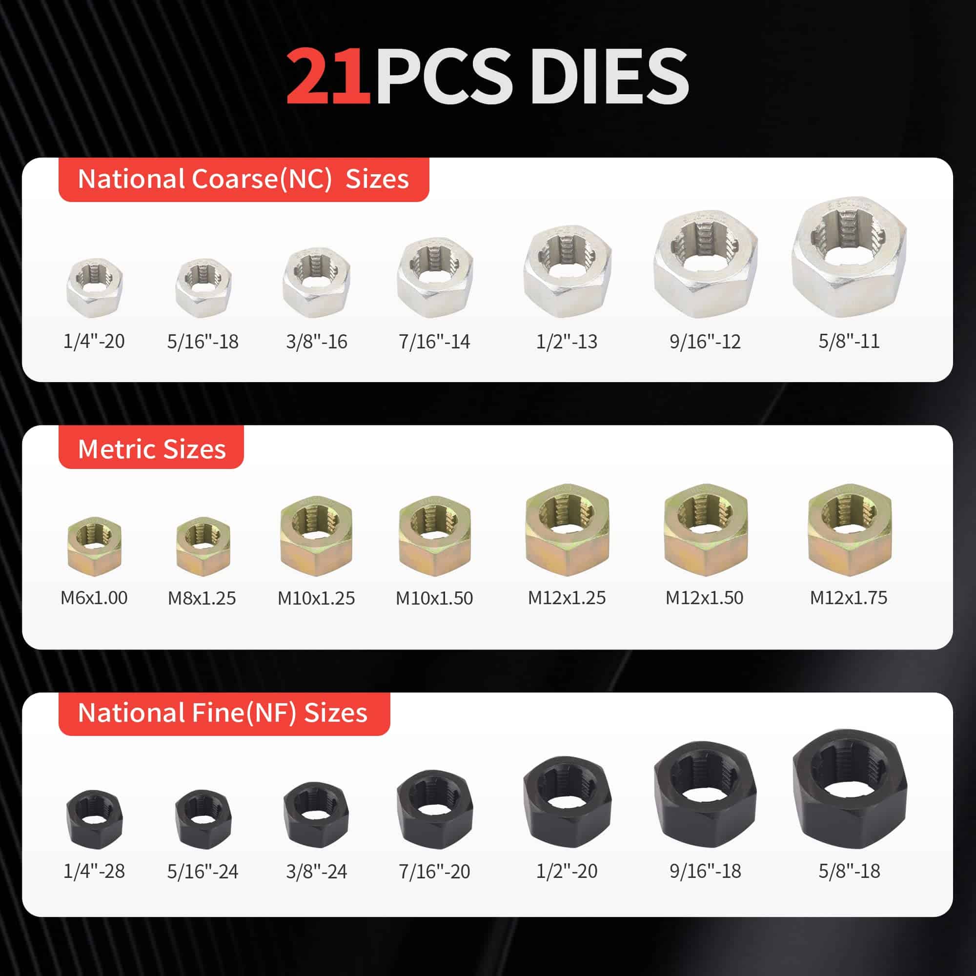 Juego de 42 Piezas de Reparador de Roscas SZSYD, Incluye 21 - Imagen 4