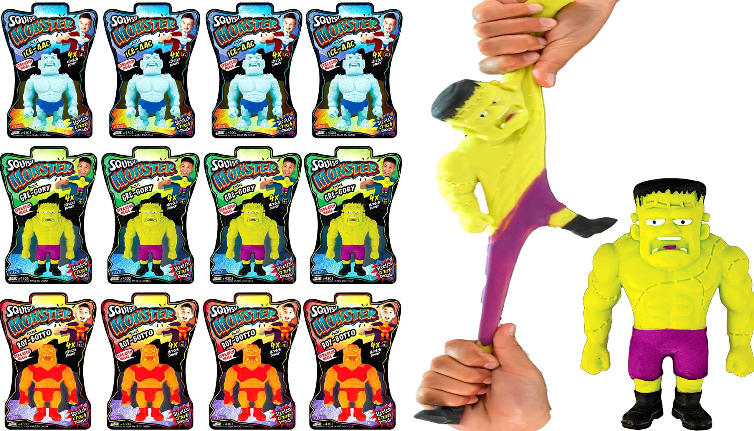 JA-RU 3.5 Pulgadas Monstruos Squishy Toys para Niños (12