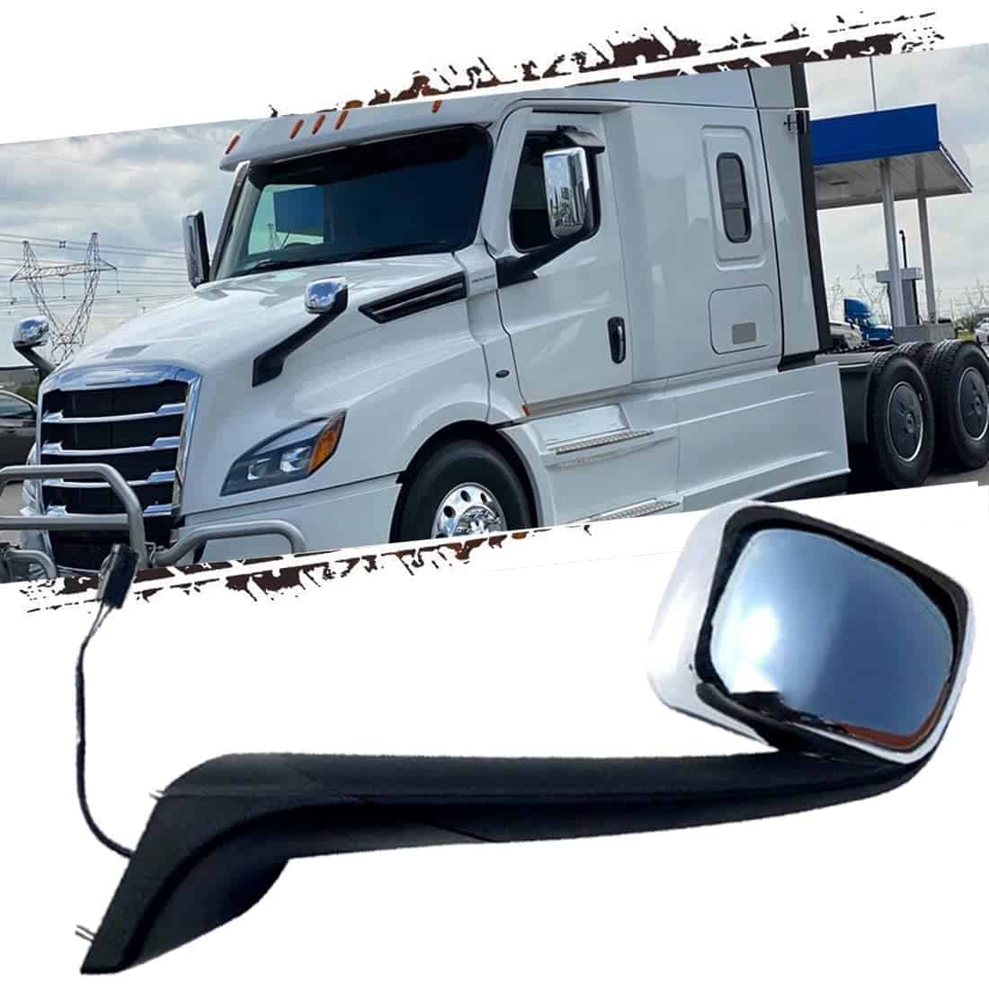 Espejo del capó para camión Freightliner Cascadia