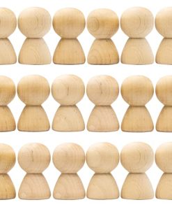 Set de 18 muñecos de madera sin pintar de 2'' - Muñecos de