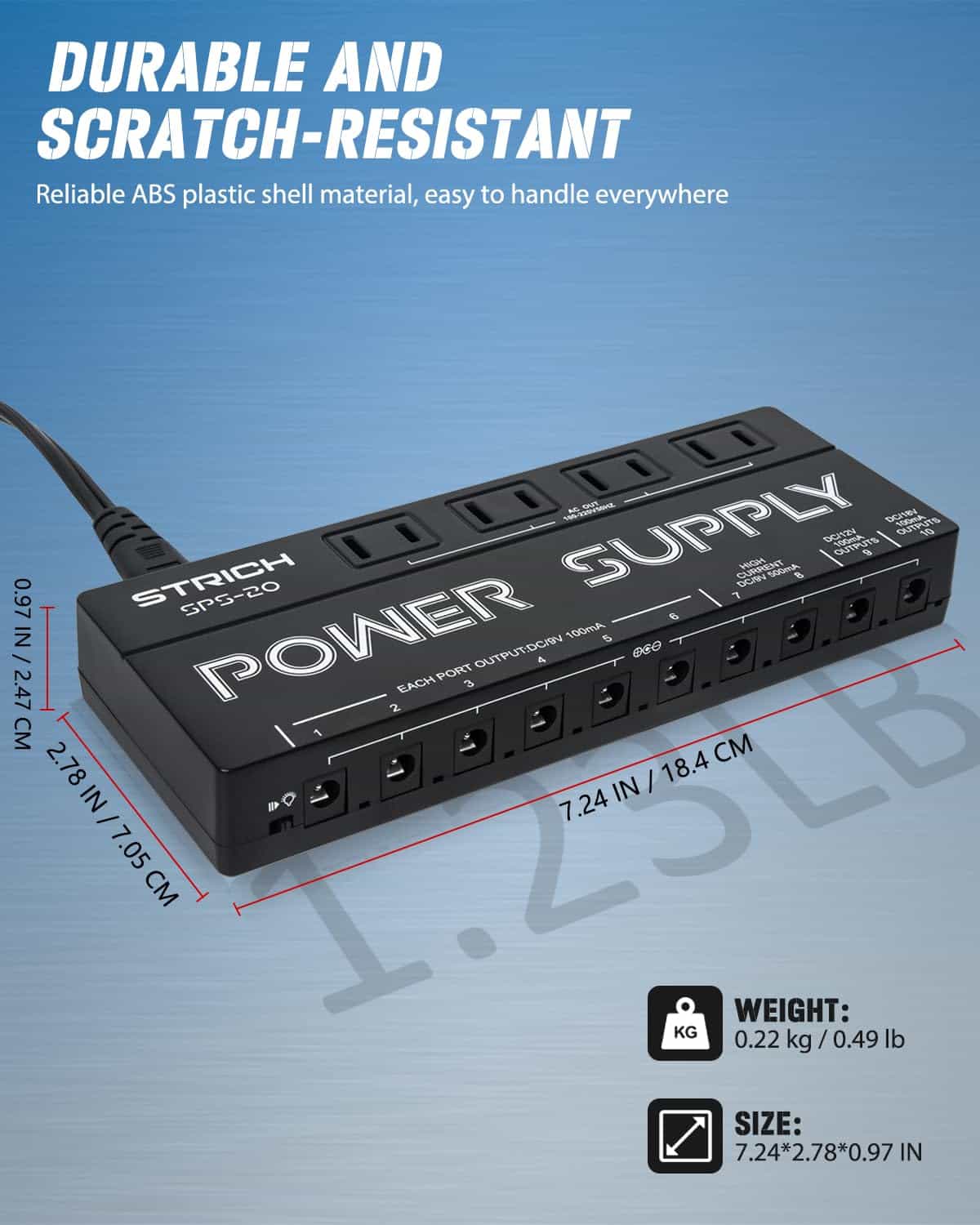 Fuente de Alimentación para Guitarra STRICH SPS-20 10 - Imagen 5