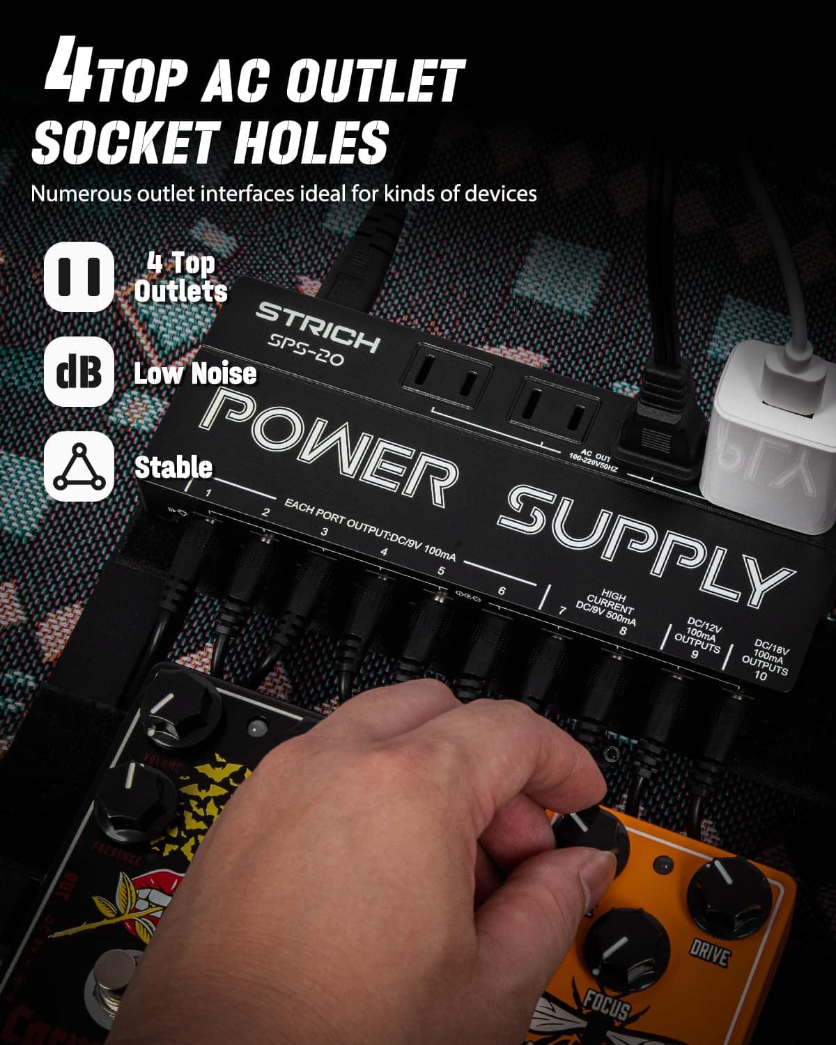 Fuente de Alimentación para Guitarra STRICH SPS-20 10 - Imagen 4