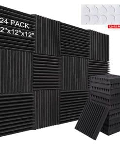 Paneles de Espuma Acústica - Paquete de 24 Paneles de