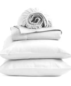 Juego de Sábanas 100% Algodón Orgánico | -Blanco