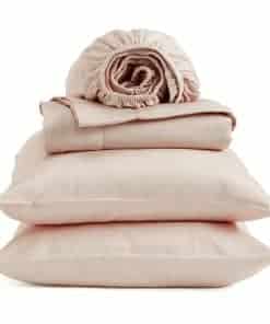 Juego de sábanas 100% algodón orgánico KG -Rosa