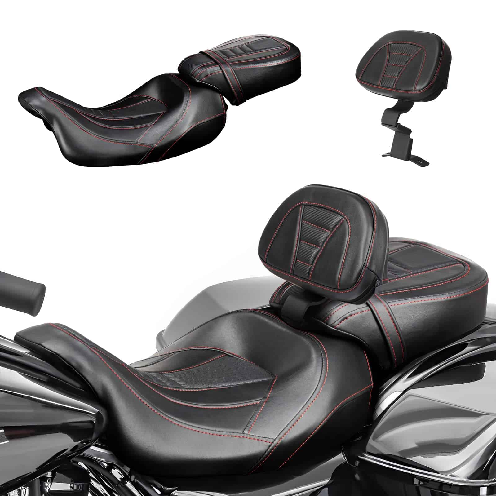 Asientos de perfil bajo para piloto y pasajero con asiento