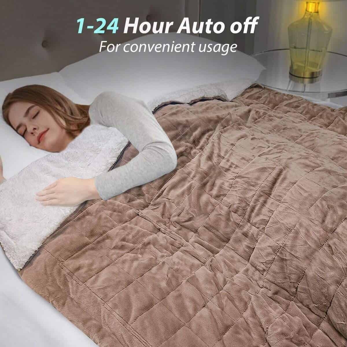 Manta Ponderada Eléctrica ZXU de 50" x 60" con Sherpa para - Imagen 7