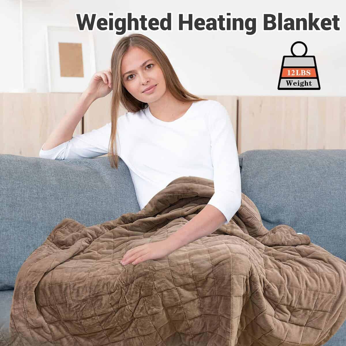 Manta Ponderada Eléctrica ZXU de 50" x 60" con Sherpa para - Imagen 6